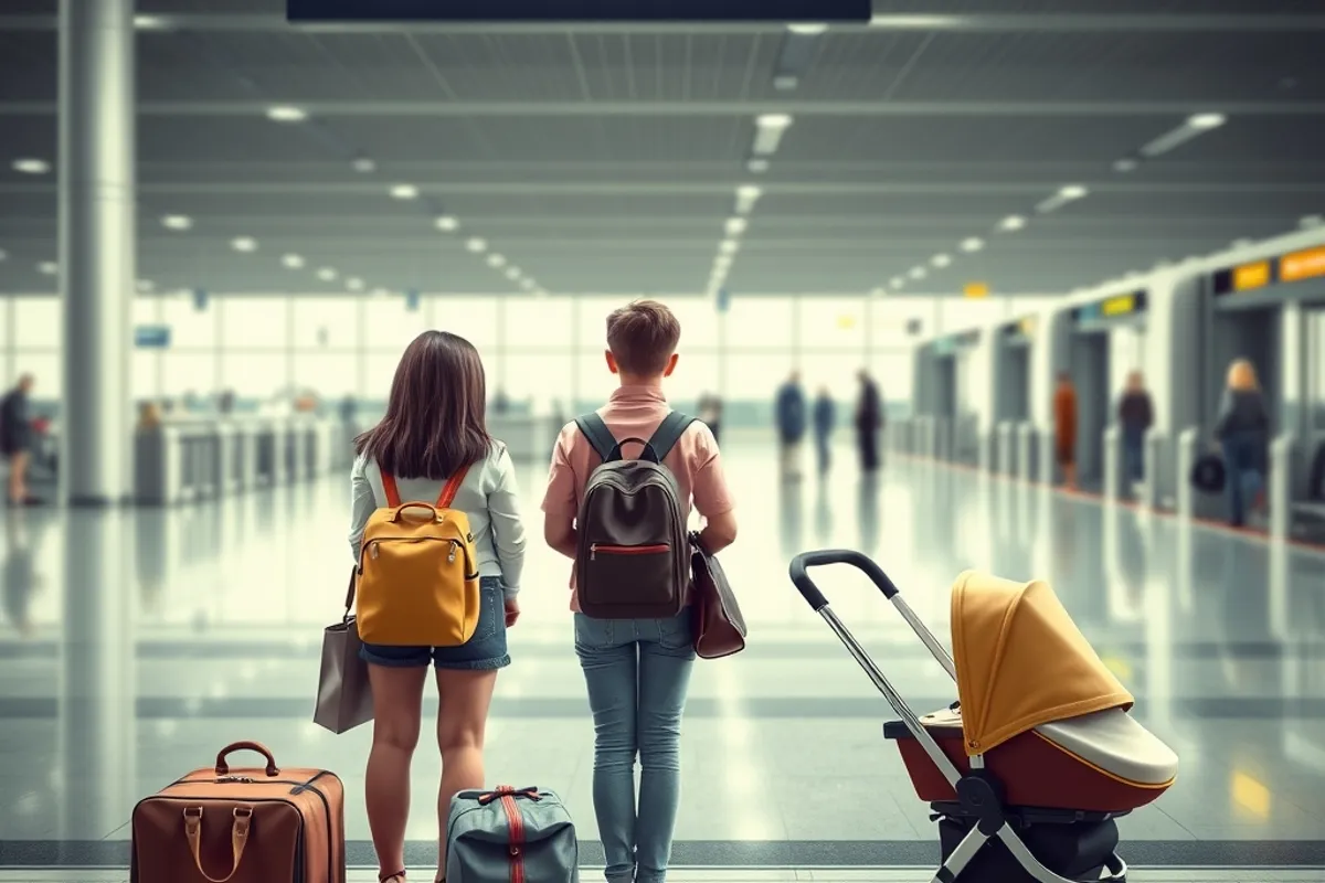 Folded children's clothes sorted into packing cubes